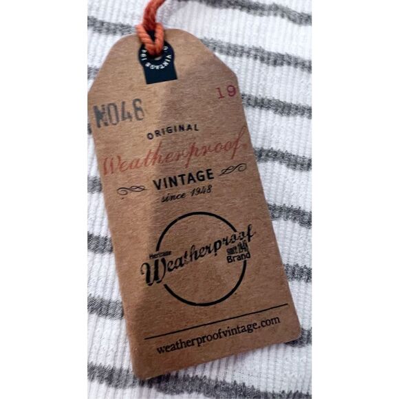 Weatherproof Vintage Women's Striped Drop Shoulder Top Gray Sz Medium NWT P1-217 - Picture 8 of 13